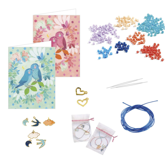 Набори для творчості - Набір для виготовлення браслетів DJECO Птахи в небі (DJ00016)#2