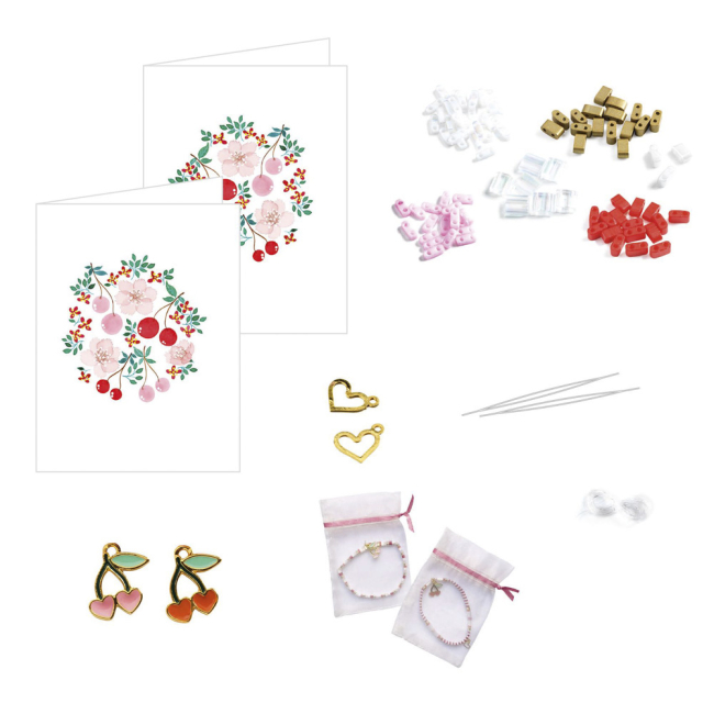 Набори для творчості - Набір для виготовлення браслетів DJECO Вишні (DJ00017)#2