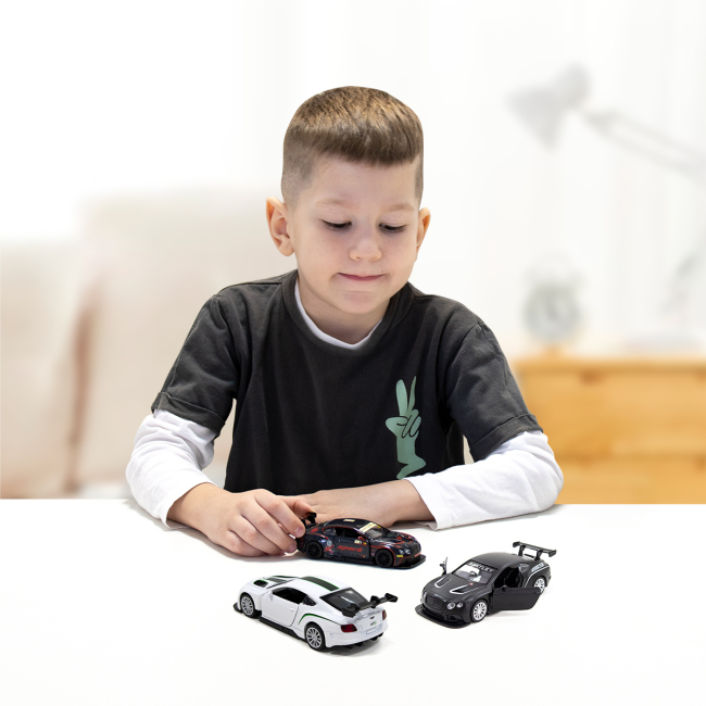 Автомоделі - Автомодель TechnoDrive Bentley Continental GT3 матовий чорний (250259)#9