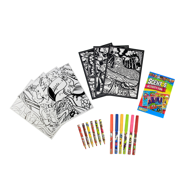 Товары для рисования - Набор для творчества Scentos Забавные раскраски (42558)#2