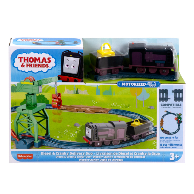 Железные дороги и поезда - Игровой набор Thomas and Friends Незабываемые приключения на острове Diesel and Cranky Dellvery Duo (HGY78/HHW05)#5