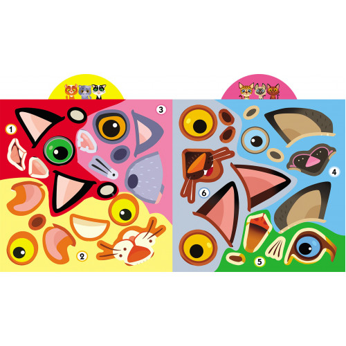 Розмальовки та актівітібуки (2-6 років) - Книжка «Грайка-розвивайка Котики 69 великих наліпок» (9789669875587)#4