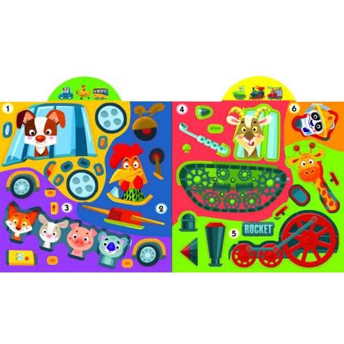 Розмальовки та актівітібуки (2-6 років) - Книжка «Грайка-розвивайка Техніка 63 великі наліпки» (9789669874672)#4