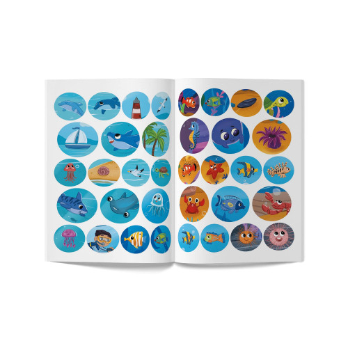 Раскраски и активитибуки (2-6 лет) - Книжка «Інтерактивні наліпки Море» (9786175473382)#4