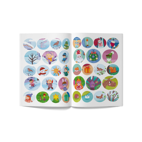 Розмальовки та актівітібуки (2-6 років) - Книжка «Інтерактивні наліпки Пори року» (9786175473726)#4