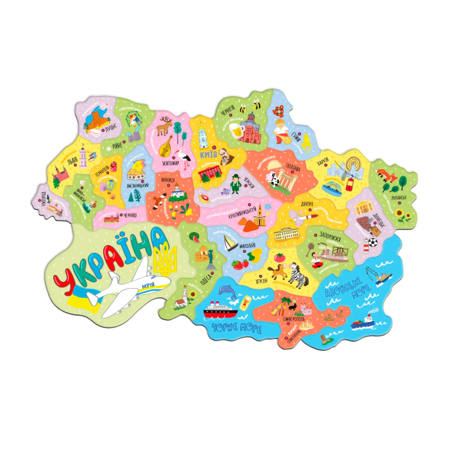 Пазлы - Пазл Dodo Магнитная карта Украины (200241)#2