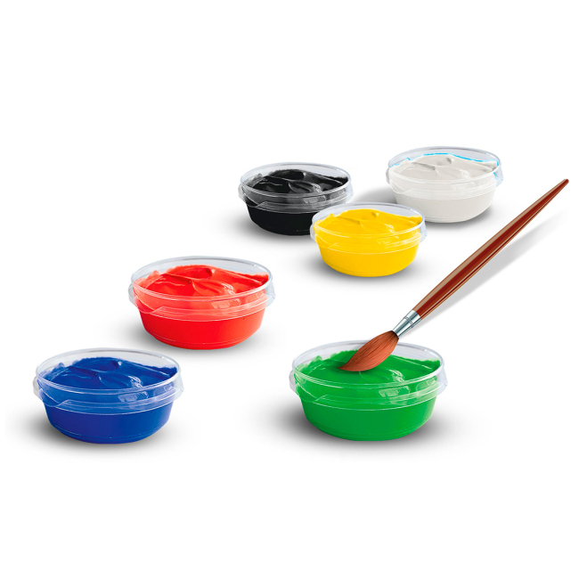 Канцтовары - Гуашь Ses Creative Краски радуги 6 цветов (00361S)#2