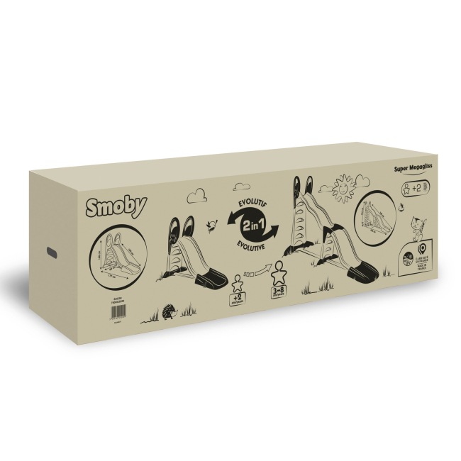 Ігрові комплекси, гойдалки, гірки - Ігровий набір Smoby Мега гірка 2 в 1 (820200)#3