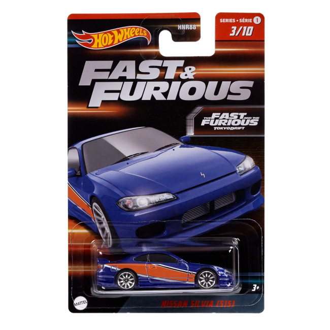 Автомодели - Автомодель Hot Wheels Форсаж Nissan Silvia S15 синий (HNR88/HNR93)#5
