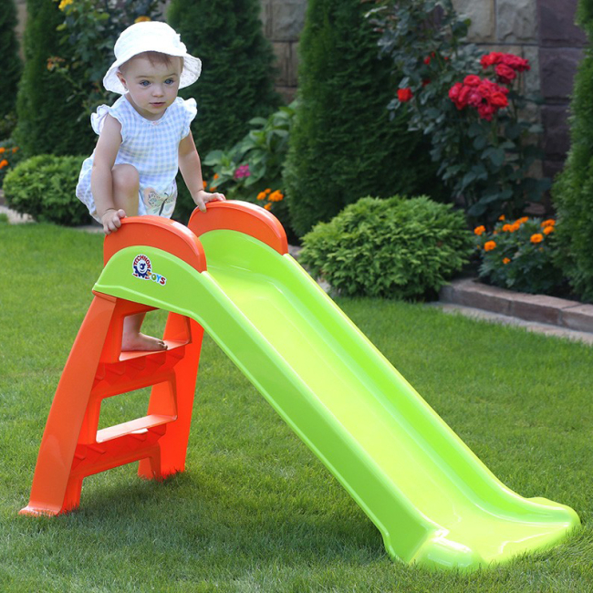 Ігрові комплекси, гойдалки, гірки - ​Дитяча гірка Technok помаранчево-зелена (8058)#3