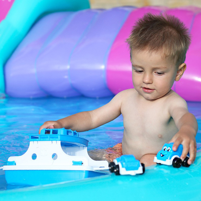 Іграшки для ванни - ​Іграшка для ванни Technok Пором з набором транспорту блакитний (6795/2)#5