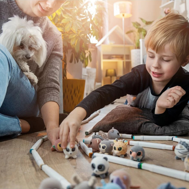 Фігурки тварин - ​Ігрова фігурка Flockies Лев Лоґан (FLO0108)#4