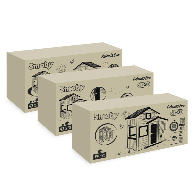 Ігрові комплекси, гойдалки, гірки - Ігровий будинок Smoby Друзі Ево (810204)#2