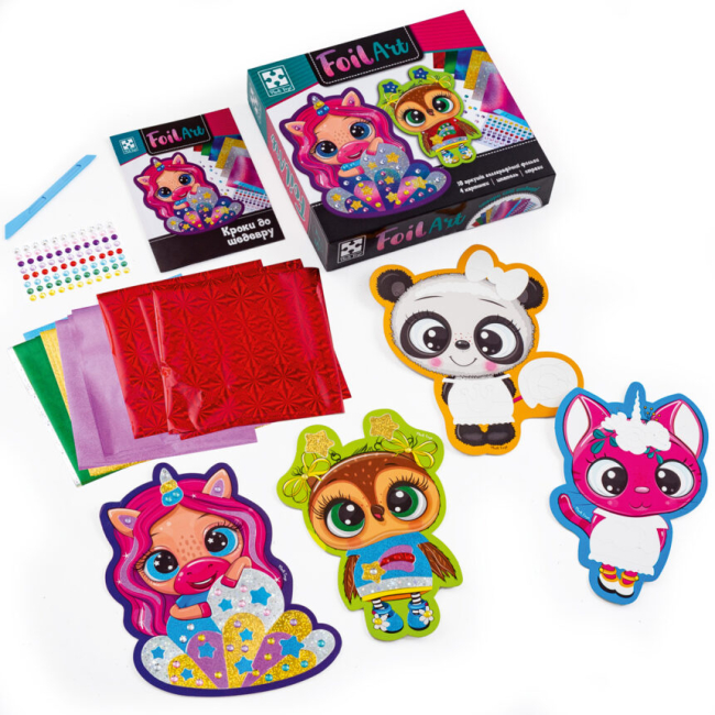 Набори для творчості - Набір для творчості Vladi Toys Foil Art Чарівні тваринки (VT4433-10)#2