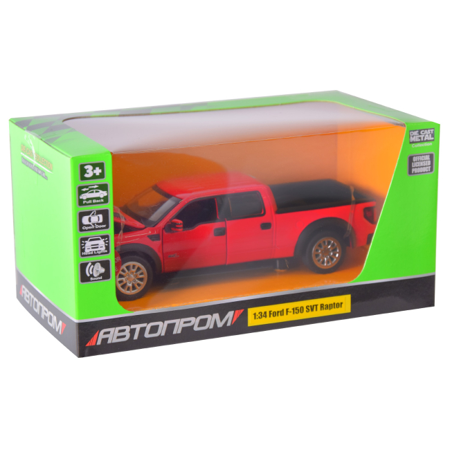 Автомодели - Автомодель Автопром Ford F-150 SVT Raptor красный (68363/2)#4