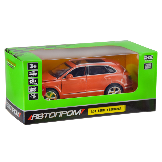 Автомодели - Автомодель Автопром Bentley Bentayga оранжевая (68369/2)#4