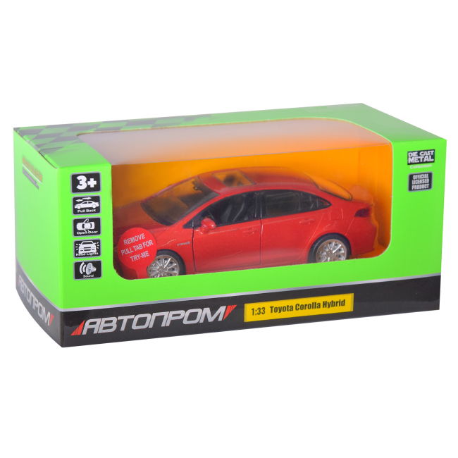 Автомоделі - Автомодель Автопром Toyota Corolla hybrid червона (68432/1)#3