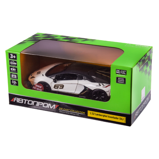 Автомоделі - Автомодель Автопром Lamborghini Aventador SVJ біла (68472/1)#5