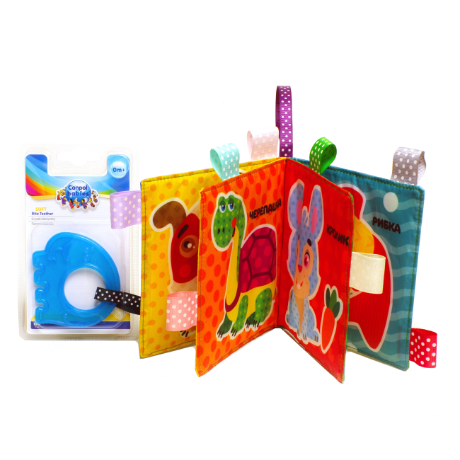 Розвивальні іграшки - М'яка книга Книжковий хмарочос Шурхотілка Котик (3785)#2