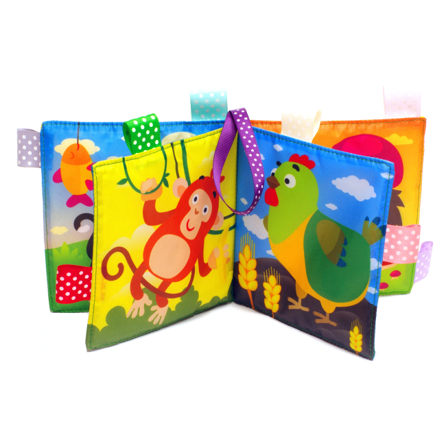 Розвивальні іграшки - М'яка книга Книжковий хмарочос Пищалка Хто що їсть (3792)#2