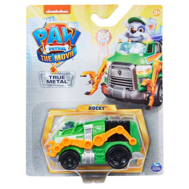 Фігурки персонажів - Ігрова фігурка Paw Patrol The movie Роккі з автомобілем Die Cast (SM16782-5/1)#4
