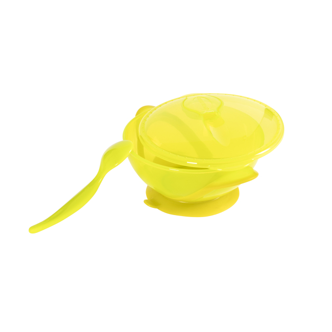 Товары по уходу - Тарелка на присоске Baby Team с крышкой и ложкой в ассортименте (6002)#3