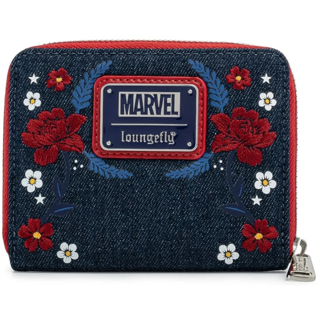 Пеналы и кошельки - Кошелек Loungefly Marvel Captain America Floral shield (MVWA0157)#3