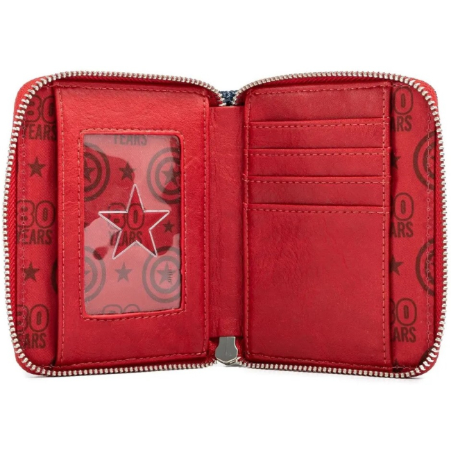 Пеналы и кошельки - Кошелек Loungefly Marvel Captain America Floral shield (MVWA0157)#4