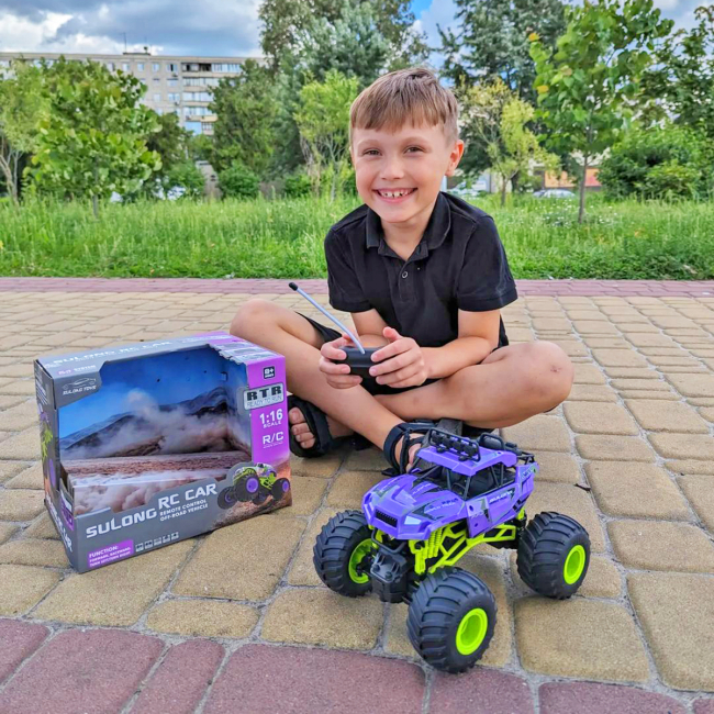 Радіокеровані моделі - Автомобіль Sulong Toys Bigfoot Off-road violet (SL-358RHV)#6