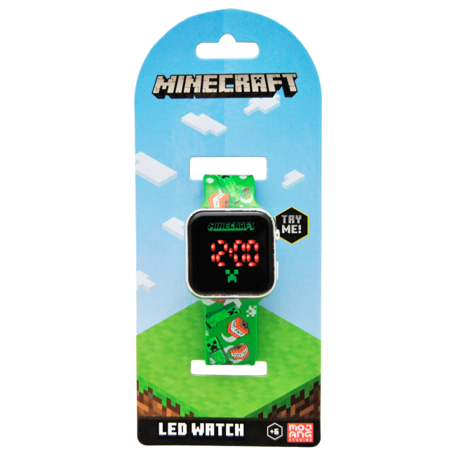 Смарт-часы и фитнес браслеты - Часы Kids Licensing Minicraft led (MIN4129)#4