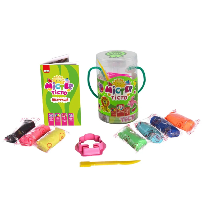 Набори для ліплення - Набір тіста для ліпки Strateg Містер тісто 7 кольорів (71806)#2