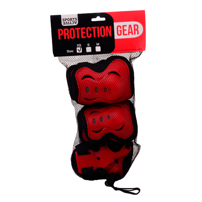 Защитное снаряжение - Комплект защиты Johntoy Sports active ХS красно-черный (20269_1)#2