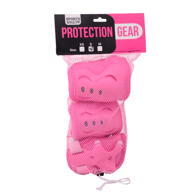 Защитное снаряжение - ​Комплект защиты Johntoy Sports active S розово-белый (20270_2)#2