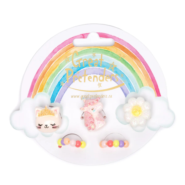 Біжутерія та аксесуари - Набір каблучок Great Pretenders Flower kitty unicorn (84522)#2
