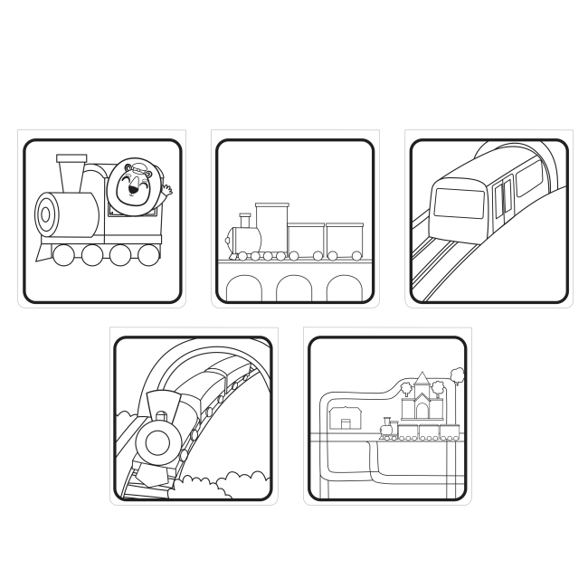 Товари для малювання - Водні розмальовки Let's Craft Магічні перетворення Залізниця (MRP016)#2