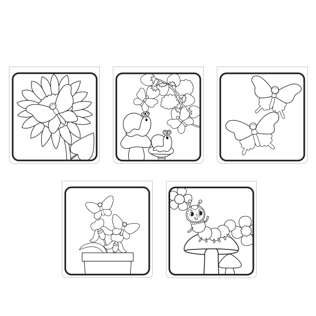 Товары для рисования - Водные раскраски Let's Craft Магические превращения Яркие бабочки (MRP013)#2