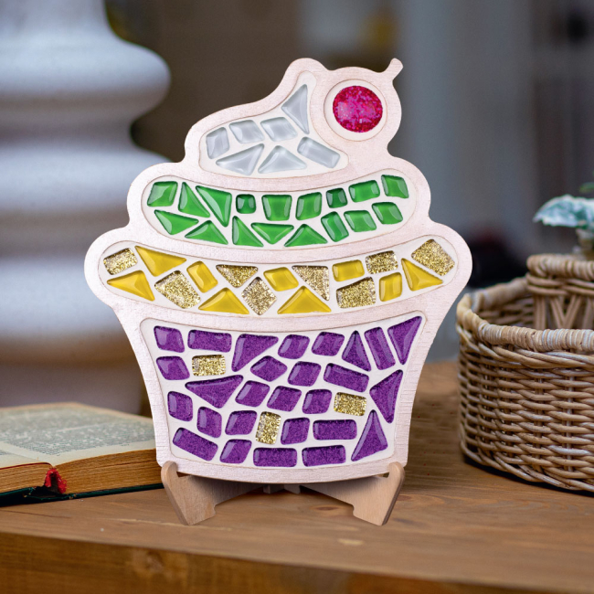 Мозаика - Набор стеклянной мозаики Mosaaro Хрустальное стекло Кекс (MA1006)#2