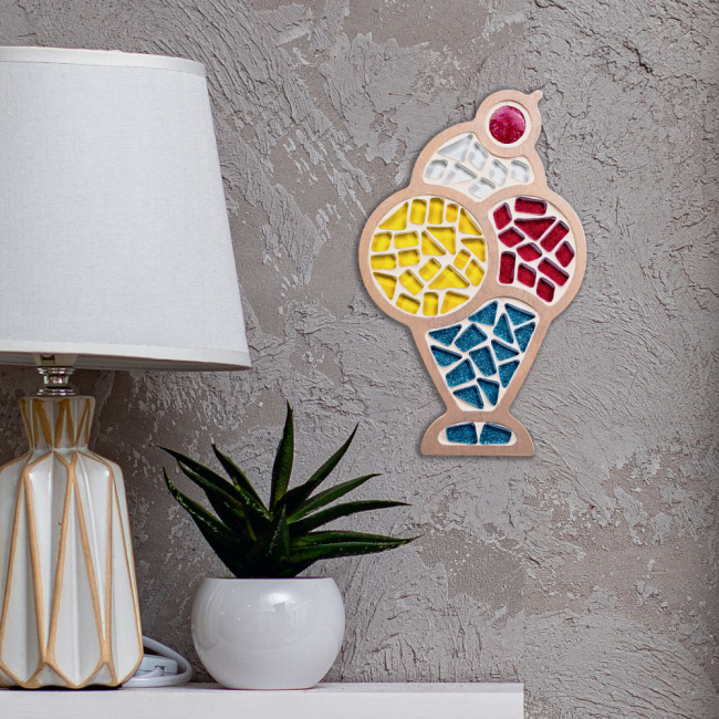 Мозаика - Набор стеклянной мозаики Mosaaro Хрустальное стекло Мороженое (MA1003)#2