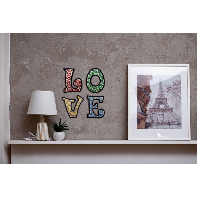 Мозаика - Набор стеклянной мозаики Mosaaro Хрустальное стекло Любовь (MA4003)#2