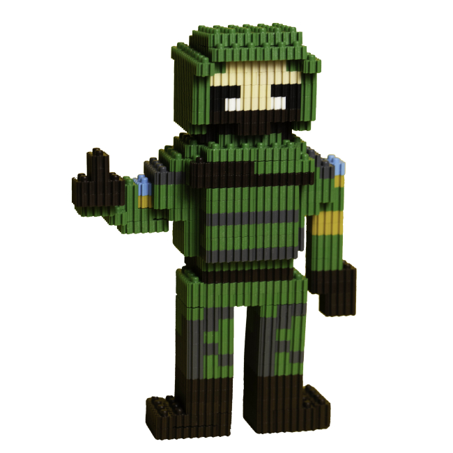 Конструктори з унікальними деталями - ​Іграшка-конструктор Vita toys Піксель Захисник​ (VTK 0047)#2