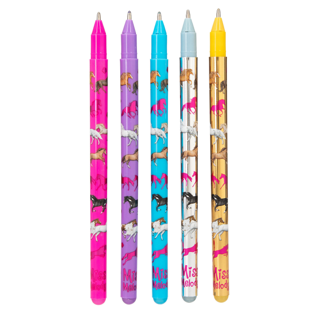 Канцтовари - Набір ручок Miss Melody з блискітками 5 кольорів (0412109)#3
