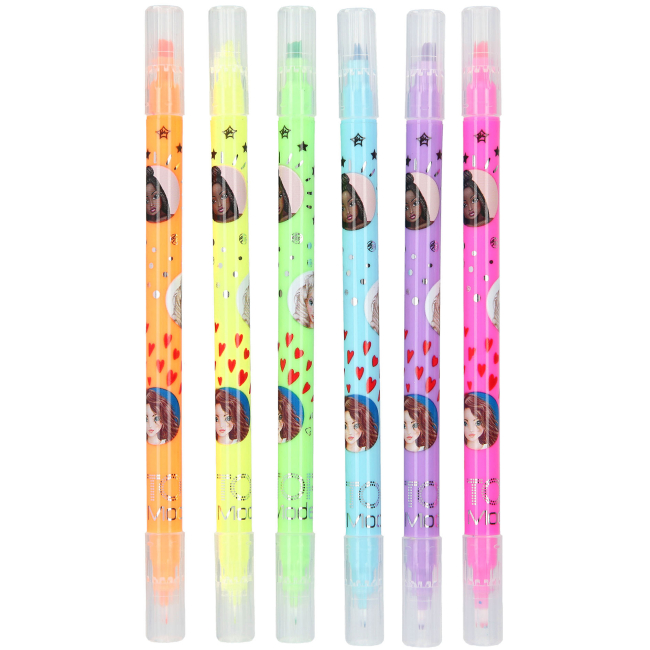 Канцтовары - Набор фломастеров Top Model Neon duo 6 цветов (0411383)#2