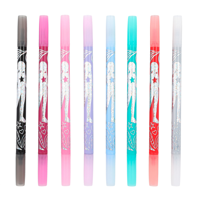 Канцтовари - Набір фломастерів Top Model Calligraphy and fineliner 8 кольорів (0411392)#3