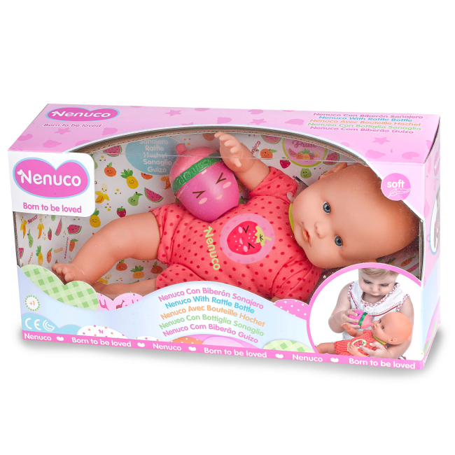 Пупсы - Мягкий пупс Nenuco с бутылочкой-погремушкой (700014920)#2