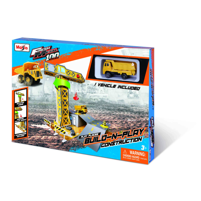 Транспорт і спецтехніка - Ігровий набір Maisto Зроби та грай Fresh Metal Будівельна ділянка (12520/1)#2