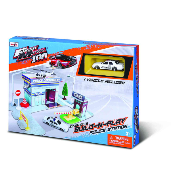 Паркінги і гаражі - Ігровий набір Maisto Зроби та грай Fresh Metal Поліцейська дільниця (12520/4) #2