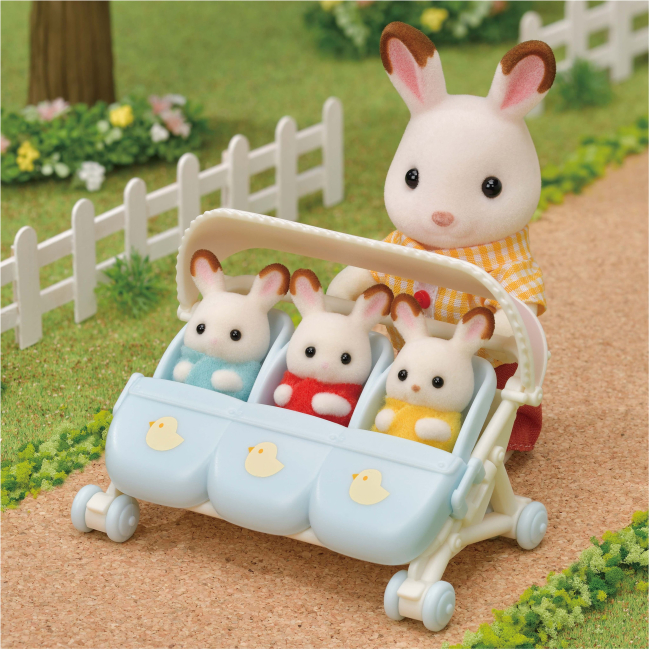 Фигурки животных - Игровой набор Sylvanian Families Коляска для тройни (5533) (5054131055335)#5