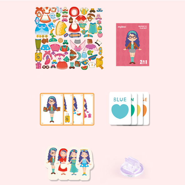 Настольные игры - Магнитная игра Mideer Sweet girl 2 в 1 (MD3233)#4