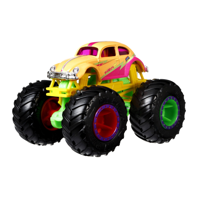 Автомоделі - Набір машинок Hot Wheels Monster Trucks DraoBus vs Volkswagen Beetle (FYJ64/HNX28)#3