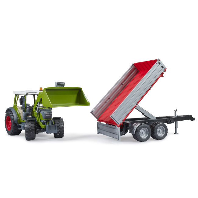 Транспорт и спецтехника - ​Трактор Bruder Fendt Vario 211 с передним погрузчиком и прицепом (02182)#3
